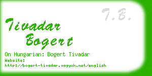 tivadar bogert business card